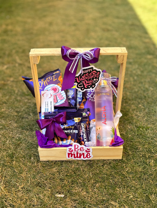 PURPLE THEME BASKET FOR HER